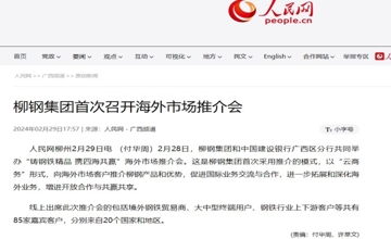 柳鋼集團(tuán)首次召開海外市場(chǎng)推介會(huì)